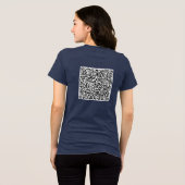 Ontwerp je eigen aangepaste QR-code grappig Tri-Blend Shirt (Achterkant volledig)