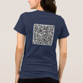 Ontwerp je eigen aangepaste QR-code grappig Tri-Blend Shirt (Achterkant)