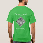 Ontwerp je eigen aangepaste tekst en QR-code T-shi T-shirt (Achterkant)