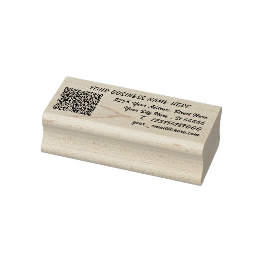 Ontwerp Je Eigen Adres Stempel met QR Code (Stempel)