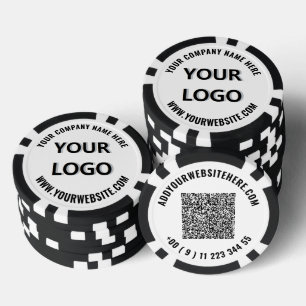 Ontwerp Je Eigen Bedrijfslogo Poker Chips Sjabloon