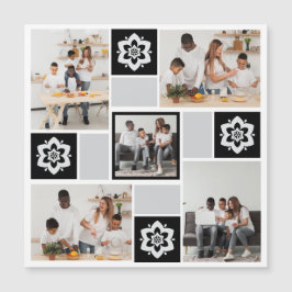 Ontwerp Je Eigen Bloem 5 Foto Collage Magnetische Uitnodiging