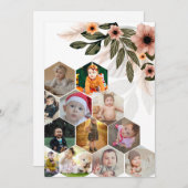 Ontwerp je eigen Bloemen 12 Fotocollage Aankondiging (Voorkant / Achterkant)