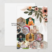 Ontwerp je eigen Bloemen 12 Fotocollage Bedankkaart (Voorkant / Achterkant)