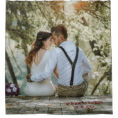 Ontwerp je eigen bruiloft foto douchegordijn (Voorkant)