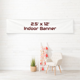 Ontwerp Je Eigen Eenvoudige 2,5' x 12' Binnen-Viny Spandoek