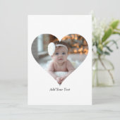 Ontwerp je eigen enkele hartvormige foto aankondiging (Staand voorkant)