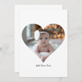 Ontwerp je eigen enkele hartvormige foto aankondiging (Voorkant / Achterkant)