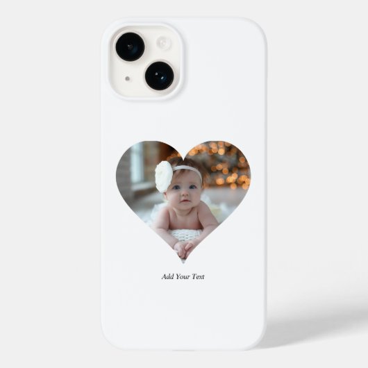 Ontwerp je eigen enkele hartvormige foto Case-Mate iPhone case (Achterkant)