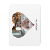 Ontwerp je eigen enkele hartvormige foto magneet (Verticaal)