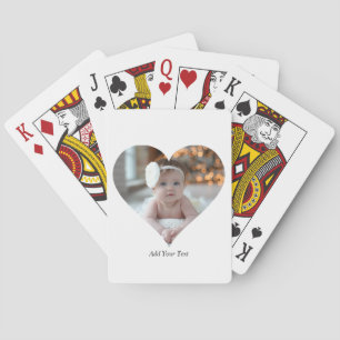 Ontwerp je eigen enkele hartvormige foto pokerkaarten
