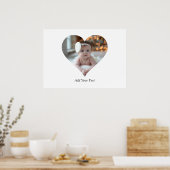 Ontwerp je eigen enkele hartvormige foto poster (Keuken)