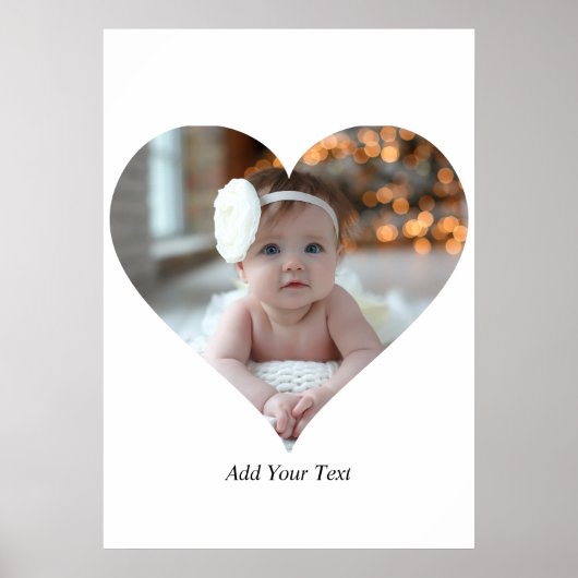Ontwerp je eigen enkele hartvormige foto poster (Voorkant)