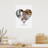 Ontwerp je eigen enkele hartvormige foto poster (Keuken)