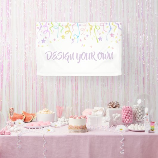 Ontwerp Je Eigen Feestconfetti Spandoek (Feest)