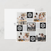 Ontwerp je eigen Floral 5 fotocollage Bedankkaart (Voorkant / Achterkant)