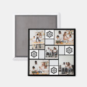 Ontwerp je eigen Floral 5 fotocollage Magneet (Voorkant / Achterkant)