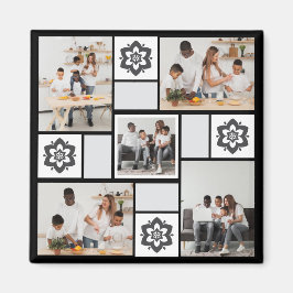 Ontwerp je eigen Floral 5 fotocollage Magneet