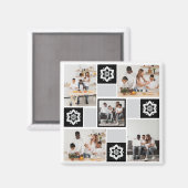 Ontwerp je eigen Floral 5 fotocollage Magneet (Voorkant / Achterkant)