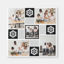 Ontwerp je eigen Floral 5 fotocollage Magneet