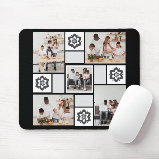 Ontwerp je eigen Floral 5 fotocollage Muismat (Met muis)
