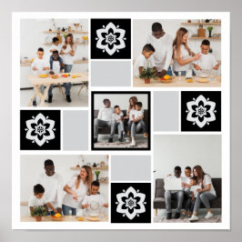 Ontwerp je eigen Floral 5 fotocollage Poster