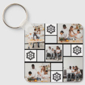 Ontwerp je eigen Floral 5 fotocollage Sleutelhanger (Voorkant)