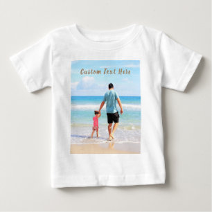 Ontwerp Je Eigen Foto Baby T-Shirt Aangepaste Teks