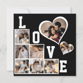 Ontwerp je eigen fotocollage met 8 foto's bedankkaart