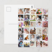 Ontwerp je eigen fotocollage van 30 foto's briefkaart (Voorkant / Achterkant)