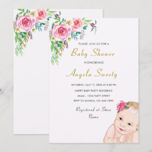 Ontwerp je eigen Happy Baby shower-uitnodiging