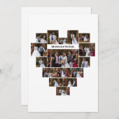 Ontwerp Je Eigen Hartvormige Fotocollage Aankondiging (Voorkant / Achterkant)