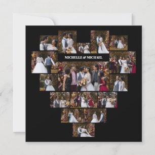 Ontwerp Je Eigen Hartvormige Fotocollage Bedankkaart