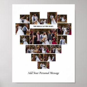 Ontwerp Je Eigen Hartvormige Fotocollage Poster