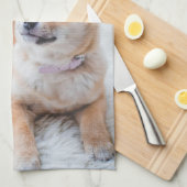 Ontwerp je eigen hond puppy foto theedoek (Quarter Fold)
