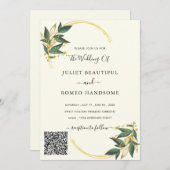 Ontwerp je eigen huwelijksuitnodiging met QR-code (Voorkant / Achterkant)