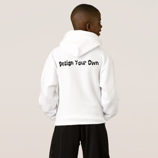Ontwerp Je Eigen Jongens Pullover Hoodie (Achterkant volledig)