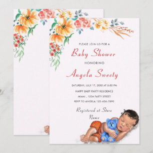 Ontwerp Je Eigen Knuffelige Baby Shower Uitnodigin