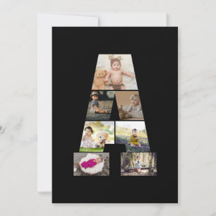 Ontwerp Je Eigen Letter A Foto Collage Kaart