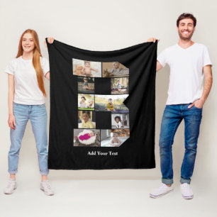Ontwerp je eigen letter B Fotocollage Fleece Deken