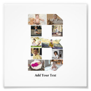 Ontwerp je eigen letter B Fotocollage Foto Afdruk