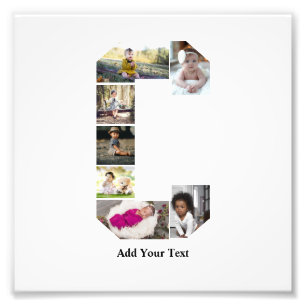 Ontwerp je eigen letter C Fotocollage Foto Afdruk