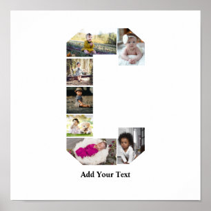 Ontwerp je eigen letter C Fotocollage Poster