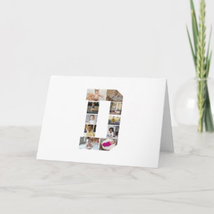 Ontwerp Je Eigen Letter D Foto Collage Kaart