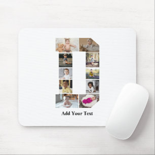 Ontwerp je eigen letter D fotocollage Muismat