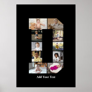 Ontwerp je eigen letter D fotocollage Poster