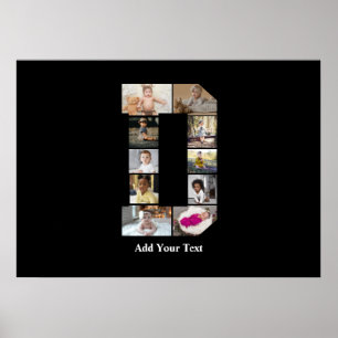 Ontwerp je eigen letter D fotocollage Poster
