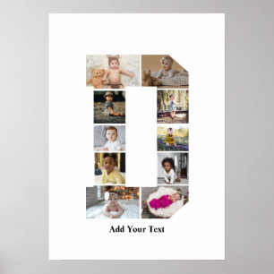 Ontwerp je eigen letter D fotocollage Poster