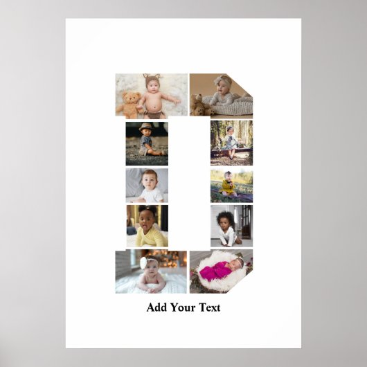 Ontwerp je eigen letter D fotocollage Poster (Voorkant)
