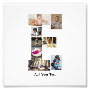 Ontwerp je eigen letter E fotocollage Foto Afdruk